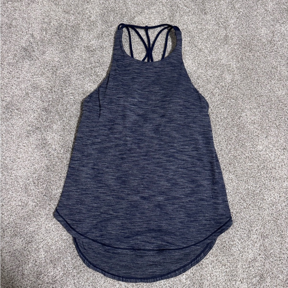 Lululemon Strappy Built In Bra Open Back Tank Top, Size 4
